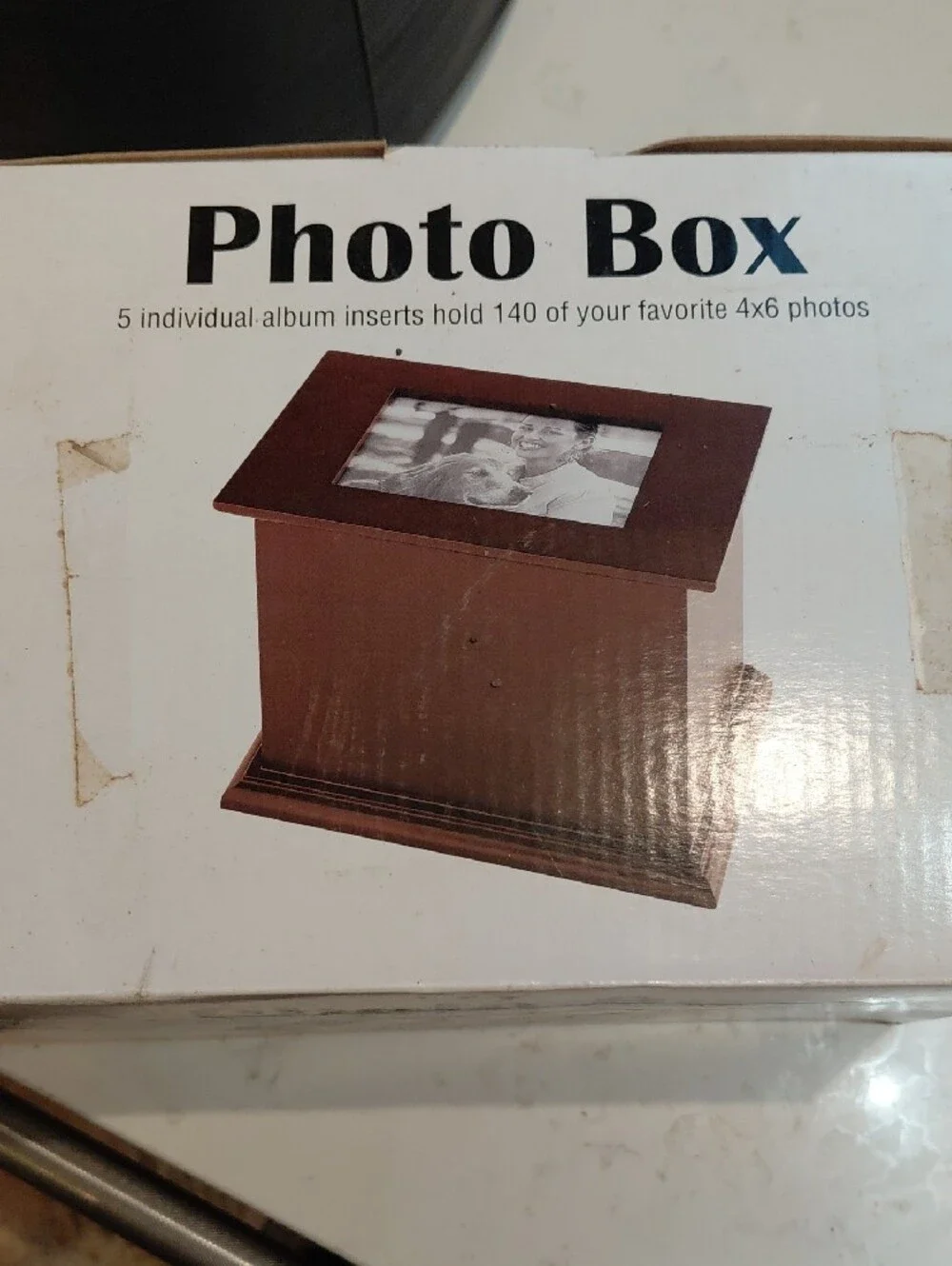 Photo Box Wooden Keepsake Storage - Brown